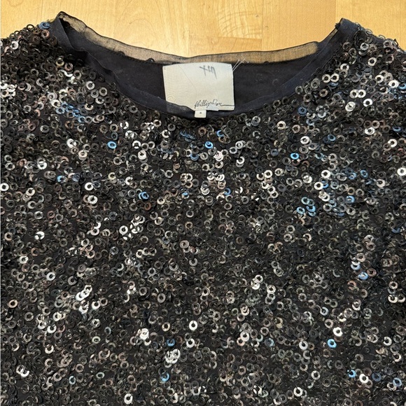 3.1 Phillip Lim Gun Metal Grey 100% Silk Sequin Shift Dress Size US 4 $850 MSRP - Picture 7 of 8